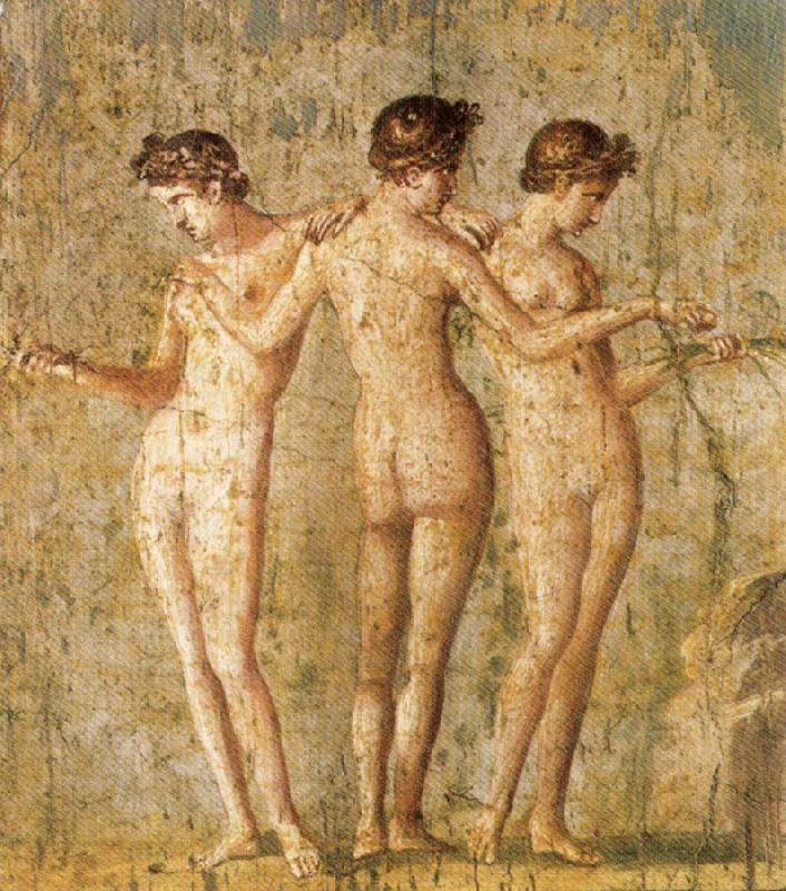 unknow artist Three Graces,from Pompeii Germany oil painting art